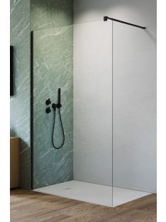   Radaway Nes Black Walk-in II fekete zuhanyfal 120 átlátszó
