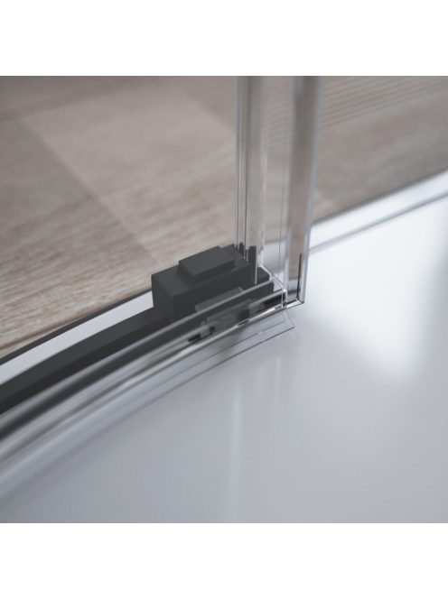 Radaway Idea Black PDD íves fekete zuhanykabin 100x100 átlátszó