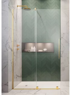   Radaway Furo Gold Walk-in arany zuhanyfal 130 átlátszó jobbos