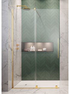   Radaway Furo Gold Walk-in arany zuhanyfal 80 átlátszó jobbos