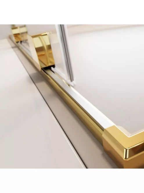 Radaway Furo Gold KDD szögletes arany zuhanykabin 90x90 átlátszó
