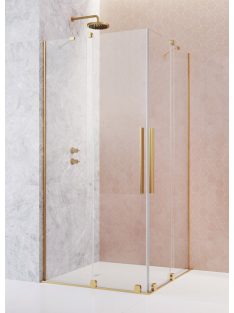   Radaway Furo Gold KDD szögletes arany zuhanykabin 100x90 átlátszó