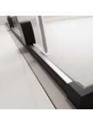 Radaway Furo Black KDD szögletes fekete zuhanykabin 110x120 átlátszó