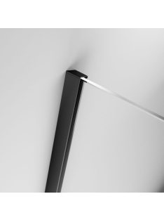   Radaway Furo Black KDD szögletes fekete zuhanykabin 120x90 átlátszó