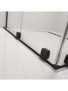 Radaway Furo Black KDD szögletes fekete zuhanykabin 120x100 átlátszó