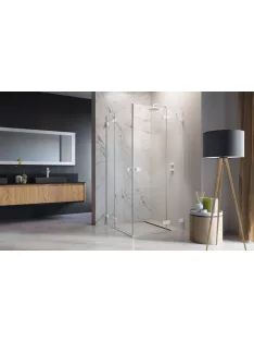   Radaway Essenza Pro White KDD szögletes fehér zuhanykabin 90x90 átlátszó