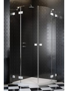   Radaway Essenza Pro White PDD íves fehér zuhanykabin 80x80 átlátszó