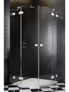   Radaway Essenza Pro White PDD íves fehér zuhanykabin 90x80 átlátszó