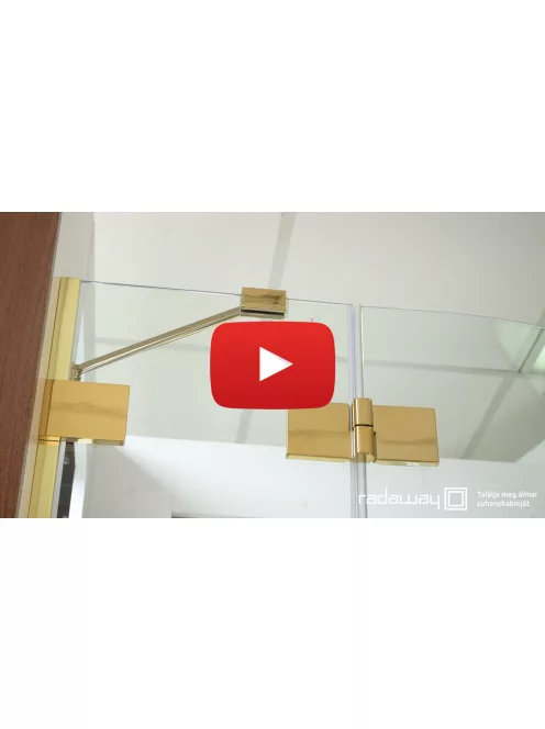 Radaway Essenza Pro Gold PDD íves arany zuhanykabin 80x100 átlátszó