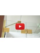 Radaway Essenza Pro Gold KDD szögletes arany zuhanykabin 80x90 átlátszó