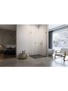   Radaway Essenza Pro Gold KDD szögletes arany zuhanykabin 90x90 átlátszó