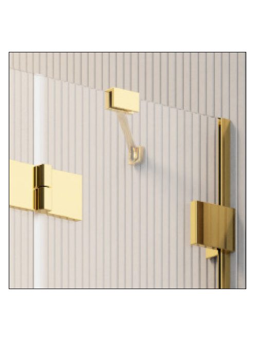 Radaway Essenza Pro Gold KDD szögletes arany zuhanykabin 90x90 átlátszó