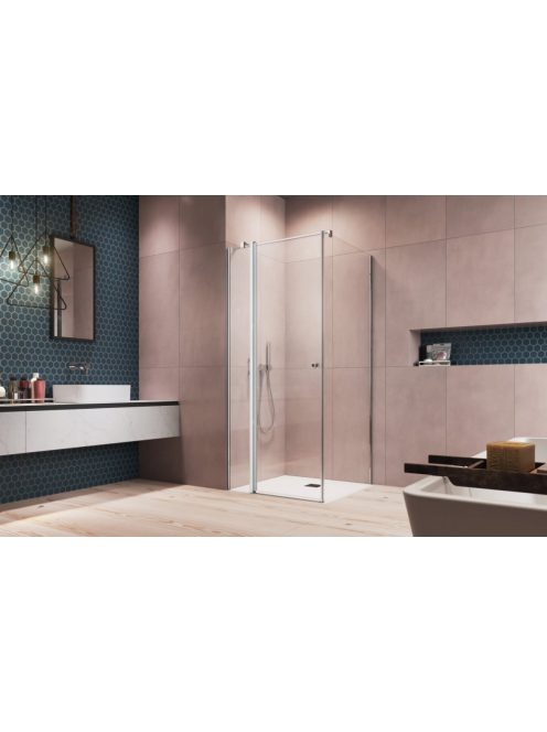 Radaway Eos KDJ II szögletes zuhanykabin 90x90 átlátszó jobbos