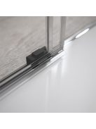 Radaway Idea Black KDD szögletes fekete zuhanykabin 90x90 átlátszó