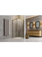 Radaway Idea Gold KDD szögletes arany zuhanykabin 110x100 átlátszó