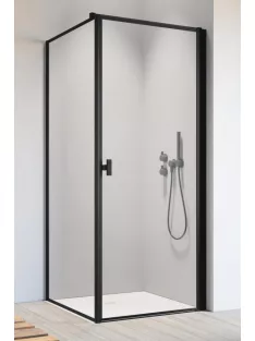   Radaway Nes Black KDJ I Frame szögletes fekete zuhanykabin 90x100 átlátszó jobbos