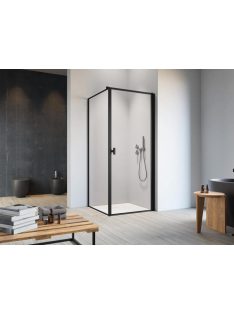   Radaway Nes Black KDJ I Frame szögletes fekete zuhanykabin 100x75 átlátszó balos