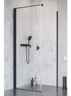   Radaway Nes Black KDJ I szögletes fekete zuhanykabin 100x90 átlátszó jobbos