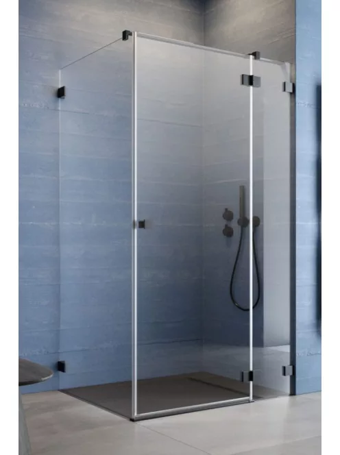 Radaway Essenza Pro Black KDJ szögletes fekete zuhanykabin 80x100 átlátszó jobbos