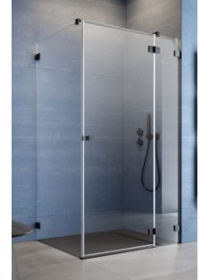   Radaway Essenza Pro Black KDJ szögletes fekete zuhanykabin 100x100 átlátszó balos