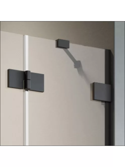 Radaway Essenza Pro Black KDJ szögletes fekete zuhanykabin 100x80 átlátszó jobbos