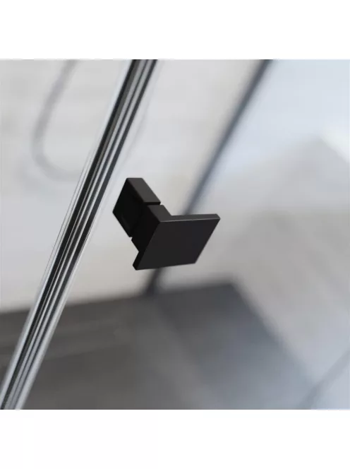 Radaway Essenza Pro Black KDJ szögletes fekete zuhanykabin 110x110 átlátszó jobbos