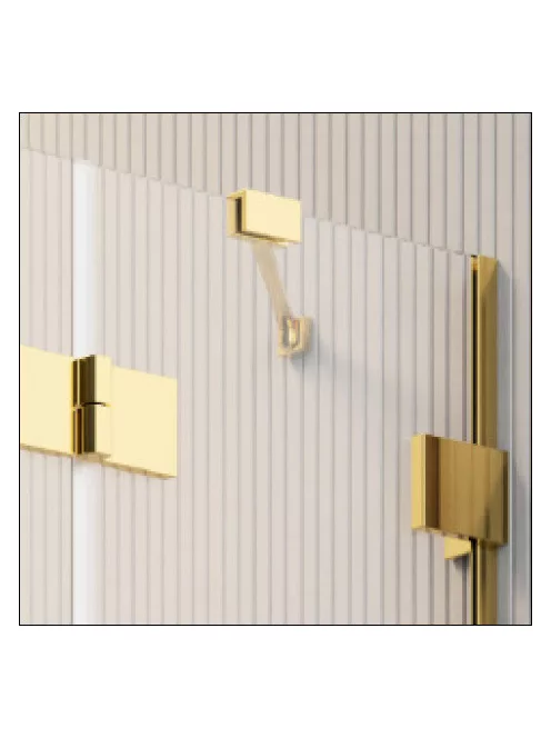 Radaway Essenza Pro Gold KDJ szögletes arany zuhanykabin 90x70 átlátszó balos