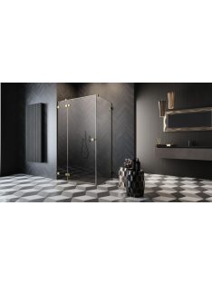   Radaway Essenza Pro Gold KDJ szögletes arany zuhanykabin 100x100 átlátszó jobbos