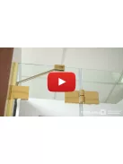 Radaway Essenza Pro Gold KDJ szögletes arany zuhanykabin 120x120 átlátszó balos