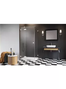   Radaway Essenza Pro White KDJ szögletes fehér zuhanykabin 100x100 átlátszó balos