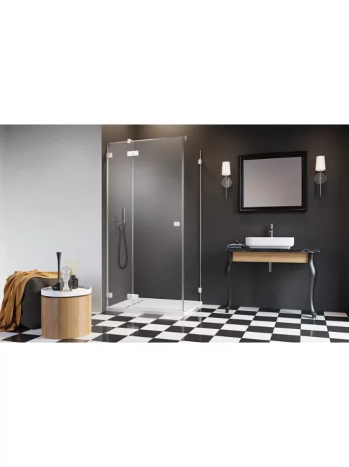 Radaway Essenza Pro White KDJ szögletes fehér zuhanykabin 120x120 átlátszó jobbos