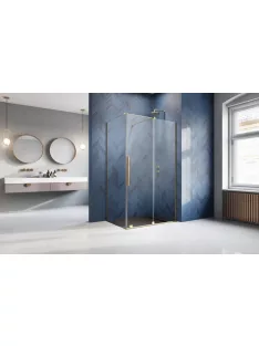   Radaway Furo Gold KDJ szögletes arany zuhanykabin 90x90 átlátszó balos