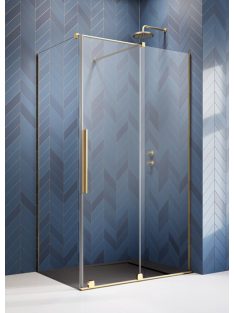   Radaway Furo Gold KDJ szögletes arany zuhanykabin 120x90 átlátszó balos