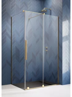   Radaway Furo Gold KDJ szögletes arany zuhanykabin 150x80 átlátszó balos