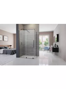   Radaway Furo Black KDJ szögletes fekete zuhanykabin 90x90 átlátszó jobbos