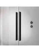 Radaway Furo Black KDJ szögletes fekete zuhanykabin 130x110 átlátszó jobbos