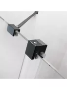 Radaway Furo Black KDJ szögletes fekete zuhanykabin 130x110 átlátszó jobbos