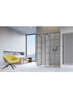   Radaway Modo New Black III Factory Walk-in fekete zuhanyfal 90x140 átlátszó