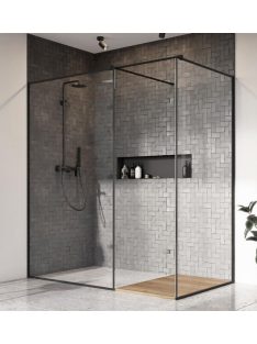   Radaway Modo New Black III Frame Walk-in fekete zuhanyfal 90x140 átlátszó