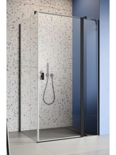   Radaway Nes Black KDJ II szögletes fekete zuhanykabin 100x75 átlátszó balos