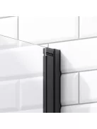 Radaway Nes Black KDS II szögletes fekete zuhanykabin 110x75 átlátszó jobbos