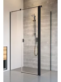   Radaway Nes Black KDS II szögletes fekete zuhanykabin 120x90 átlátszó balos