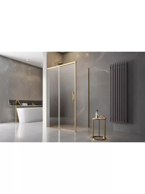 Radaway Idea Gold KDJ szögletes arany zuhanykabin 100x120 átlátszó balos
