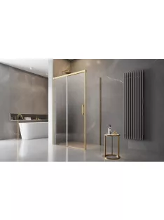   Radaway Idea Gold KDJ szögletes arany zuhanykabin 110x110 átlátszó jobbos
