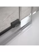 Radaway Idea Black KDS szögletes fekete zuhanykabin 140x120 átlátszó jobbos