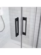 Radaway Idea Black KDS szögletes fekete zuhanykabin 150x75 átlátszó balos