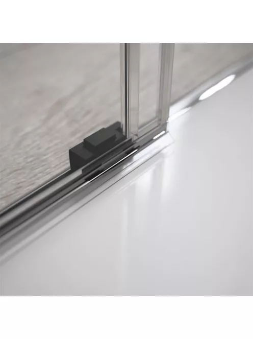 Radaway Idea Black KDJ+S szögletes fekete zuhanykabin 130x75 átlátszó balos