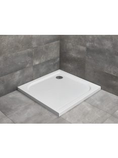   Radaway Delos C szögletes lapos zuhanytálca 80x80 fehér ajándék szifonnal