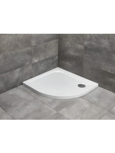   Radaway Delos E íves zuhanytálca 90x80 fehér, jobbos, ajándék szifonnal