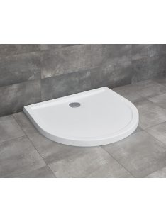   Radaway Delos P íves lapos zuhanytálca 100x90 fehér, ajándék szifonnal